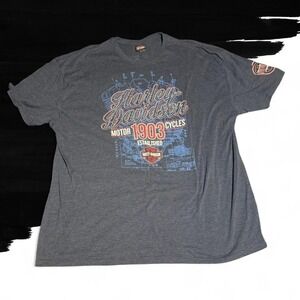 Vintage Zips Harley Davidson Mackinaw Traverse City Graphic T-Shirt